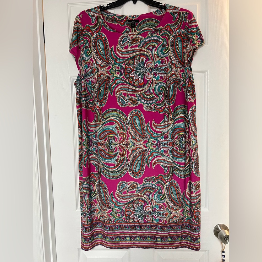 R&K Pink Paisley Mini Dress